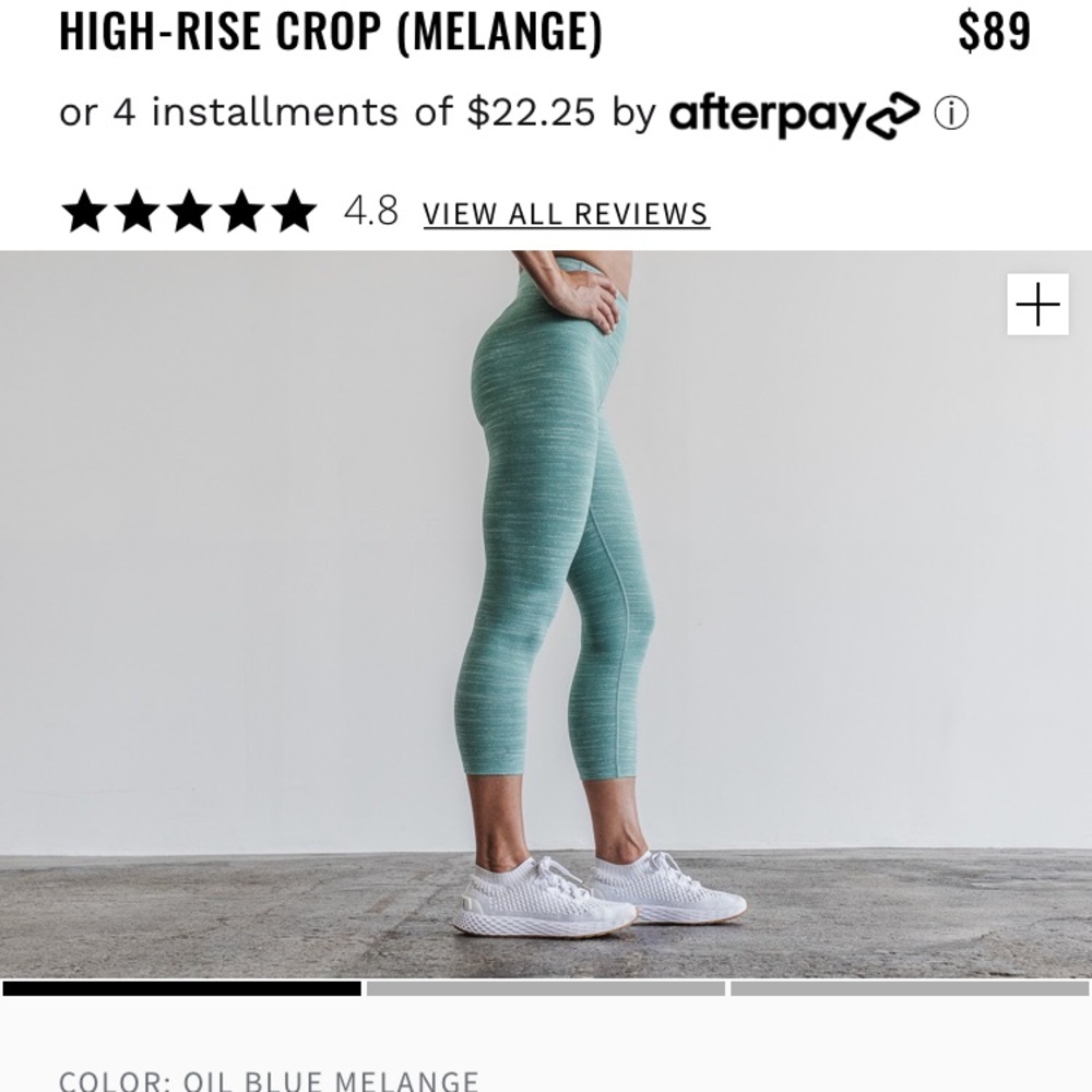 NoBull Melange crop leggings